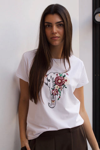 CAMISETA BORDADA ELEFANTE