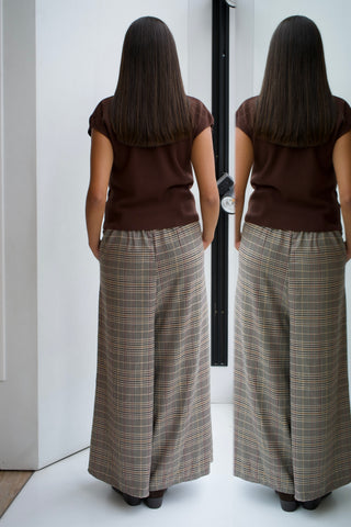 PANTALÓN WIDE LEG ESTAMPADO PATA DE GALLO