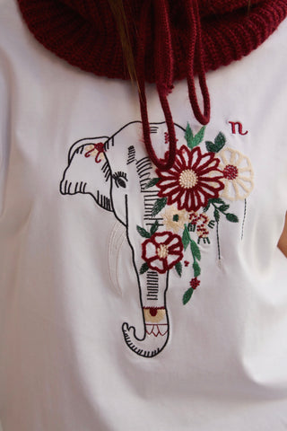 CAMISETA BORDADA ELEFANTE