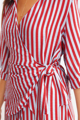 BLUSA DE RAYAS NUDO