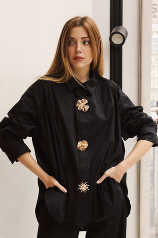 CAMISA POPELÍN BROCHES