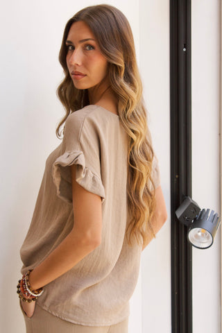 BLUSA MANGA VOLANTE