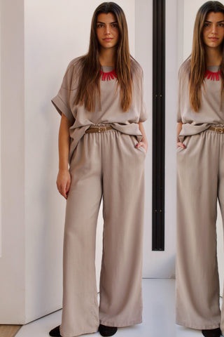 PANTALÓN TENCEL TOPO