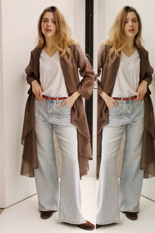 KIMONO ORGANZA CHOCOLATE