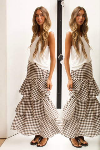 FALDA VOLANTES VICHY
