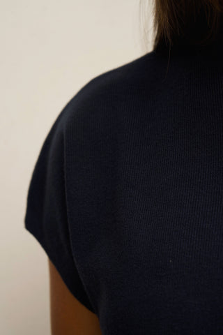 JERSEY AZUL MARINO MANGA CORTA
