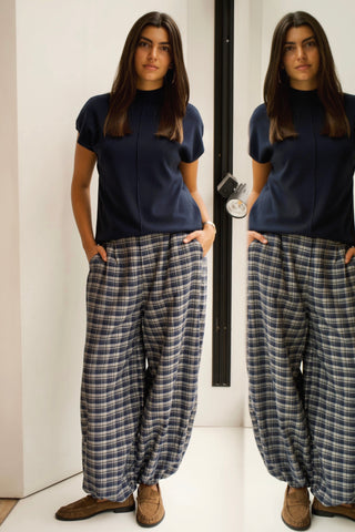 PANTALÓN BOMBACHO DE CUADROS