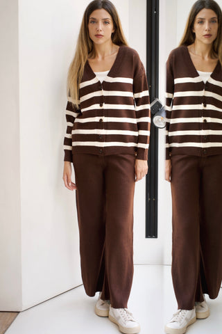 CONJUNTO DE PUNTO CHAQUETA DE RAYAS