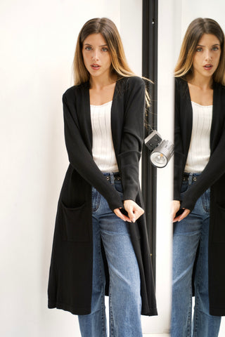MAXI CHAQUETA NEGRA
