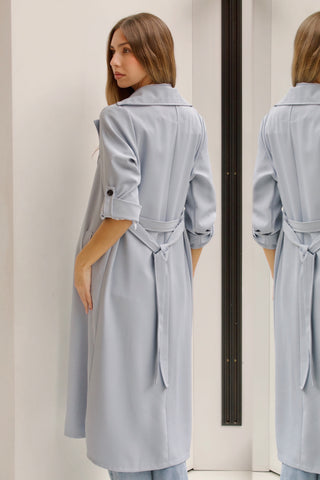 GABARDINA LARGA BABY BLUE