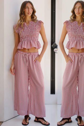 PANTALÓN VICHY GOMA CINTURA