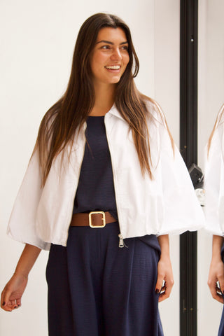 BOMBER BLANCA ALGODÓN