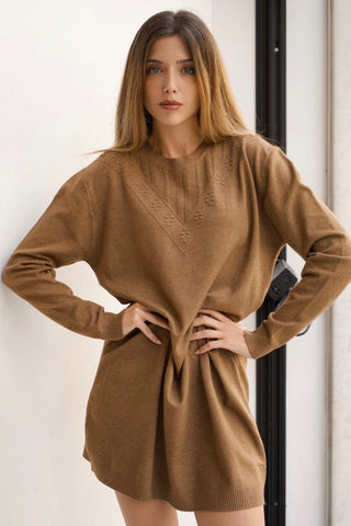 VESTIDO DE PUNTO CAMEL