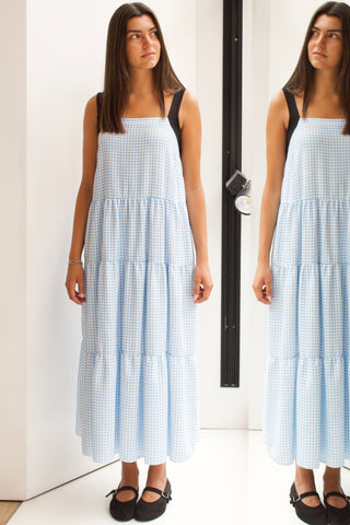 MAXI VESTIDO VICHY LAZO ESPALDA