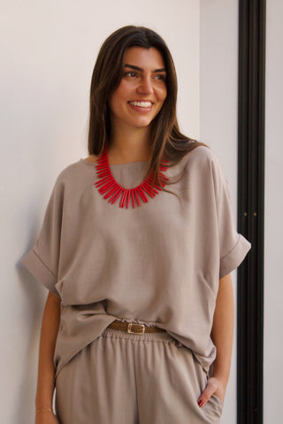 CAMISETA TENCEL TOPO