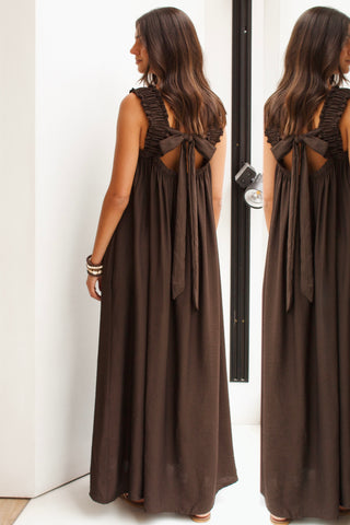 VESTIDO CHOCOLATE LAZADA ESPALDA