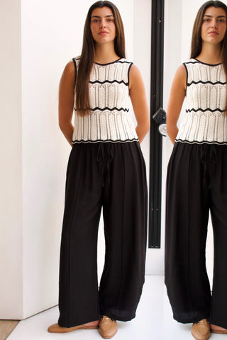 PANTALÓN NEGRO GOMA CINTURA
