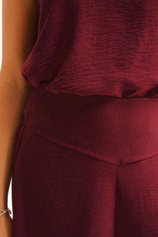 PANTALÓN CULOTTE COLOR VINO