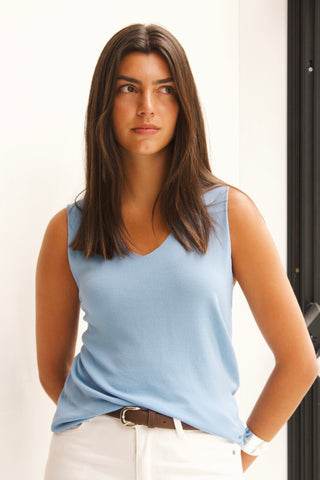 TOP DE PUNTO BABY BLUE