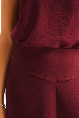PANTALÓN CULOTTE COLOR VINO