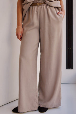 PANTALÓN TENCEL TOPO