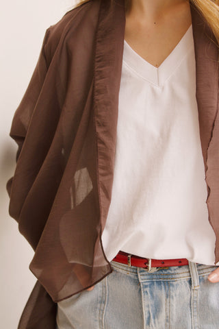 KIMONO ORGANZA CHOCOLATE