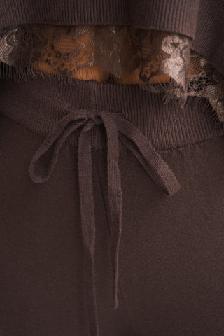 CONJUNTO CHOCOLATE PUNTILLA