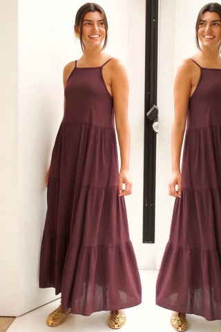 MAXI VESTIDO DE PUNTO TIRANTES