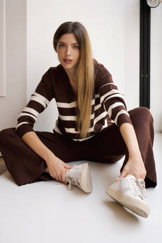 CONJUNTO DE PUNTO CHAQUETA DE RAYAS