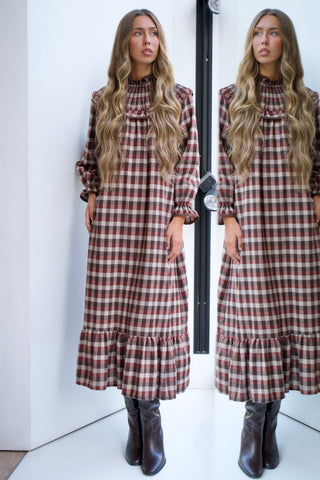 VESTIDO ESTAMPADO CUELLO BABERO