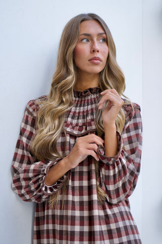 VESTIDO ESTAMPADO CUELLO BABERO