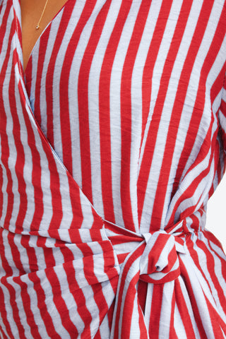 BLUSA DE RAYAS NUDO