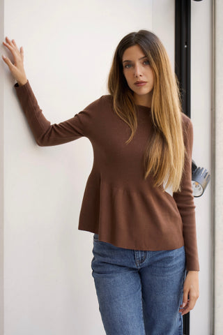 JERSEY VOLANTE CHOCOLATE