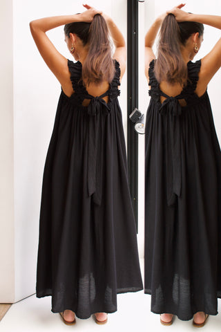 VESTIDO NEGRO LAZADA ESPALDA