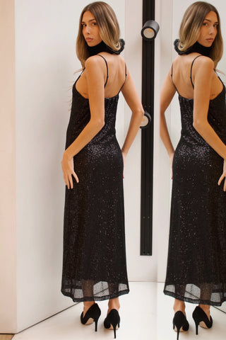VESTIDO LARGO PAILLETTES