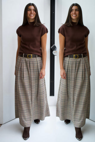PANTALÓN WIDE LEG ESTAMPADO PATA DE GALLO