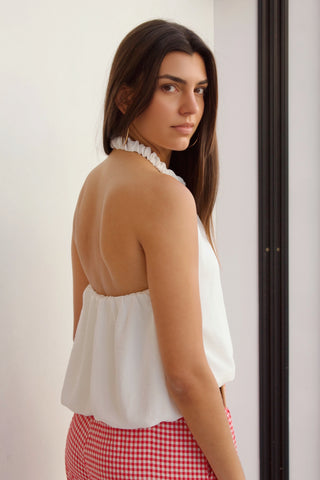 TOP HALTER BLANCO