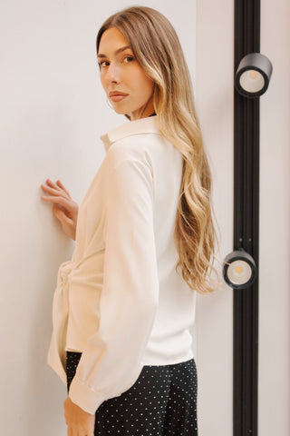 CAMISA BLANCA NUDO CINTURA