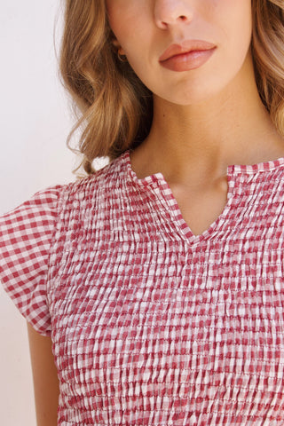 TOP VICHY NIDO DE ABEJA