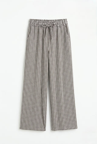 PANTALÓN VICHY CHOCOLATE GOMA CINTURA