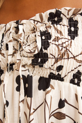 VESTIDO PALABRA DE HONOR ESTAMPADO