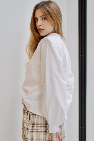 BLUSA ALGODÓN HOMBRERAS