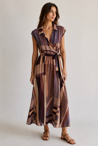 VESTIDO CRUZADO ESTAMPADO
