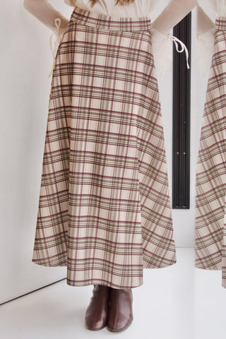 FALDA MIDI DE CUADROS