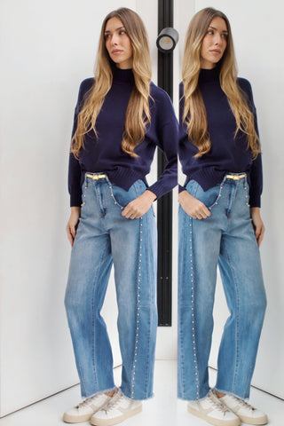 JEANS BALLOON TACHUELAS