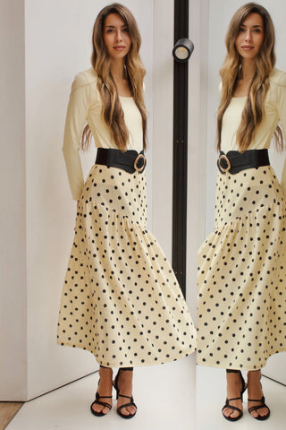 FALDA LUNARES AMARILLA