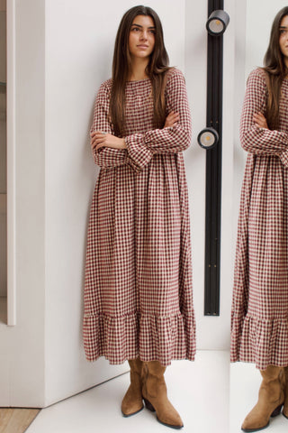 VESTIDO NIDO DE ABEJA VICHY