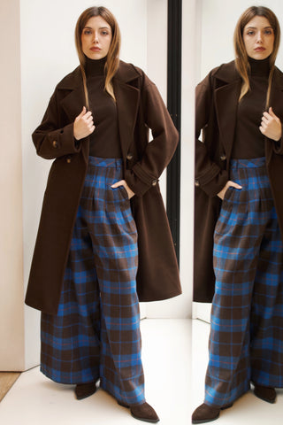 ABRIGO DE PAÑO CHOCOLATE