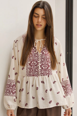 BLUSÓN ESTAMPADO BABYDOLL