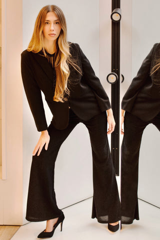 PANTALÓN FLARE LÚREX